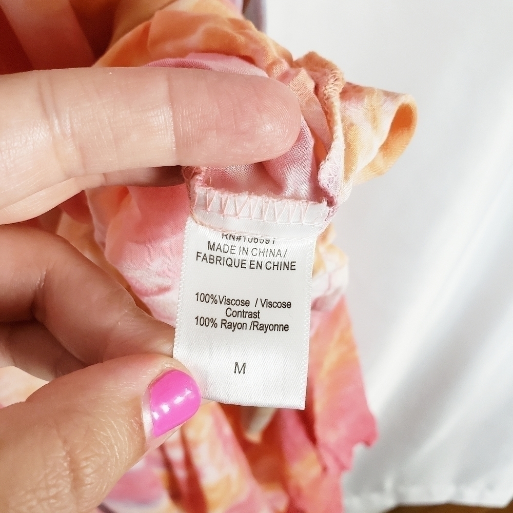 YFB Young Fabulous & Broke tie dye Meadow maxi dress gender reveal flowy boho - Picture 4 of 6